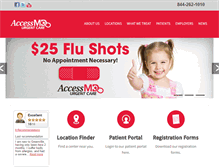 Tablet Screenshot of accessmdurgentcares.com